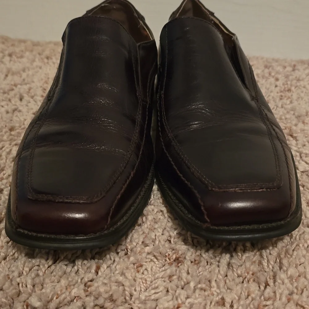 Joseph Abboud Men's Brown Leather Loafers Size 8.5M